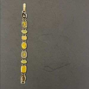 Liz Claiborne Gold and Yellow Bracelet - Signed LC.